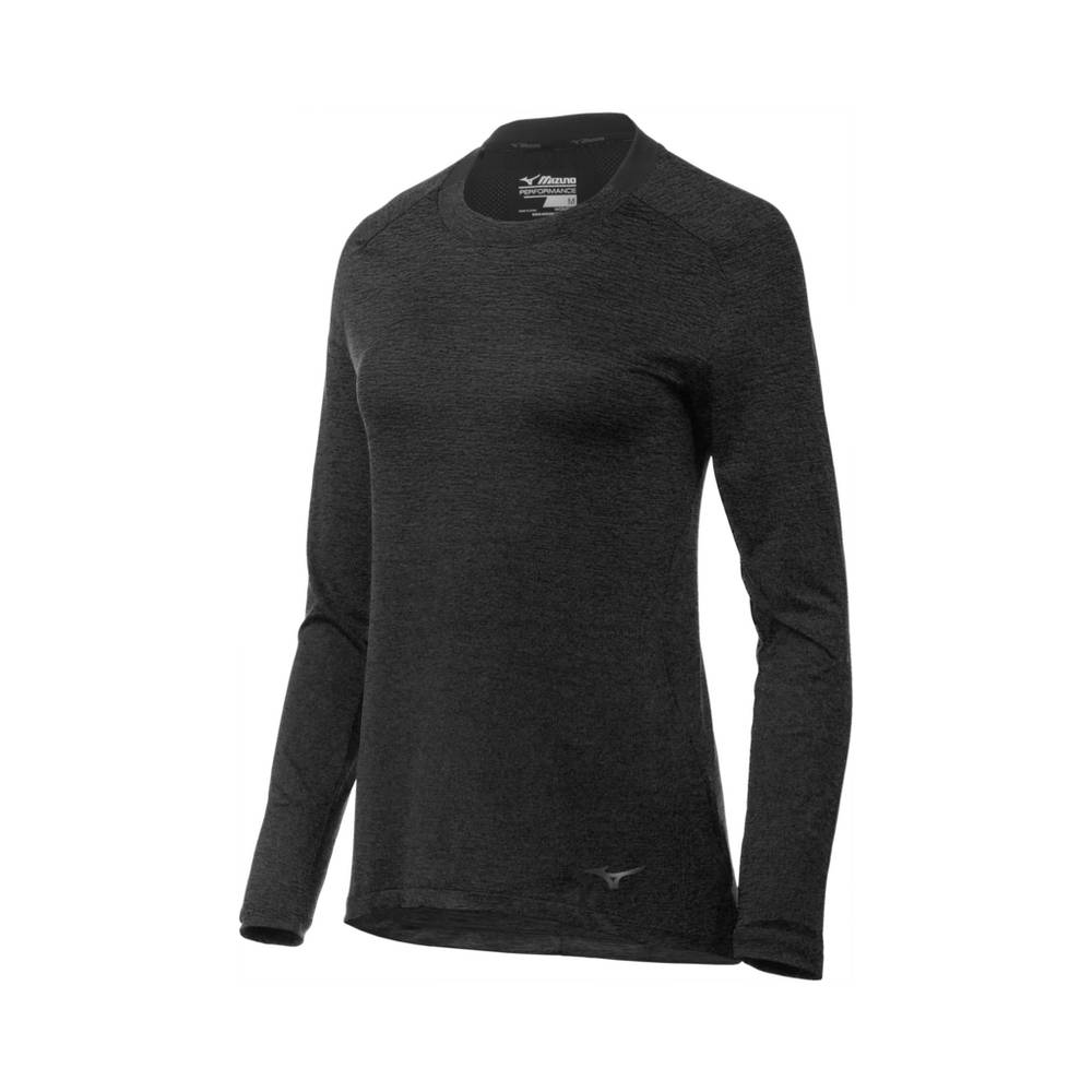 Damske Treningove Oblecenie Mizuno Alpha Long Sleeve Čierne Vypredaj QJGP65491